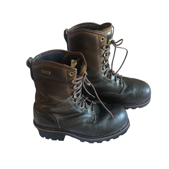 Golden Retriever Sz 9W Safety Toe Insulated Work Boots Brown Brown 10" VG - Picture 2 of 10